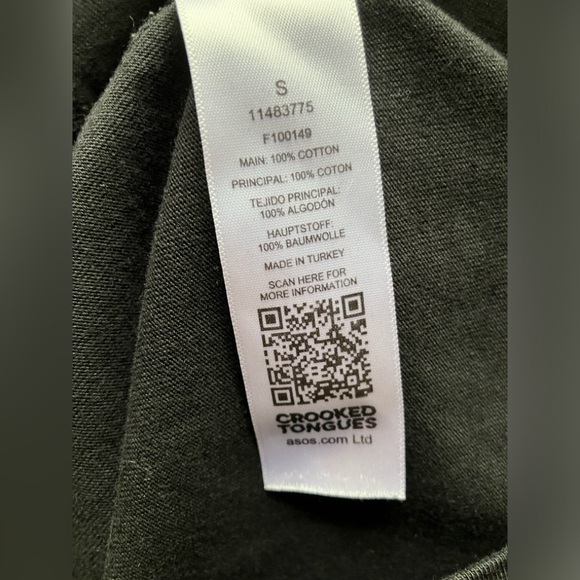 Crooked Tongues long sleeve t shirt, screen print abstract graphic, rainbow - Picture 6 of 6